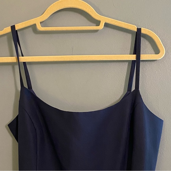 NWT Kate Spade Talitha Midnight Blue Spaghetti Strap Ruffle Hem Dress Si… - Picture 8 of 12